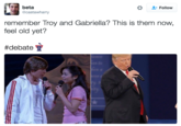 beta Follow @castawharry remember Troy and Gabriella? This is them now feel old yet? #debate ▼