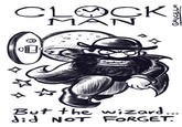 A drawing I did of the Clock Man, according to those testimonies.
