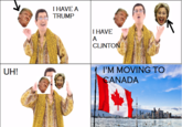I HAVE A TRUMP I HAVE CLINTO UH! I'M MOVING TO ANADA Daimaou Kosaka outerwear