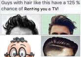Guys with hair like this have a 125 % chance of Renting you a TV!