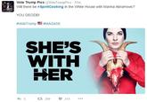 Vote Trump Pics @Vote TrumpPics 51m Will there be #SpiritCooking in the White House with Marina Abramovic? YOU DECIDE! #VoteTrump em #MAGA3x SHE'S WITH HER わ5 t7299 214