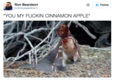 Ron Beardson Jimmybeardtron1 Follow "YOU MY F----- CINNAMON APPLE"
