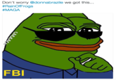Don't worry @donnabrazile we got this... #RainOfFrogs #MAGA FBI