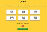 Oops! Our neural net saw something else in all of your doodles. Select one to see what it saw comer paper clip stop sign X donut Share your drawings G+ Play Again