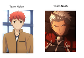 Team Nolan Team Noah Fate/stay night Shirou Emiya Saber Fumiko Orikasa human hair color cartoon anime hairstyle