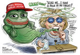 SCUSE ME.. I HAVE MAKE AMERICA GREAT AGAIN A FROG IN MY THROAT! COUGH! ALT RIGHTA ...DEPLORABLE 1 COUG BEN GARRISON ⓒGRRRGRAPHICS, COM To my friends at /r/The_Donald/