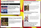 ALL NEWS ABOUT POLITICS Pope Francis Forbids Catholics From Voting For Hillary! ELECTIONS 2016 POLITICS USA O Passeson Cober 282016 BREAKING: PROOF SURFACES THAT OBAMA WAS BORN IN KENYA-TRUMP WAS RIGHT ALL ALONG. Cardinal Ratzainger, who became Pope Benedict XvI in 2005 and served through 2013, wroce a bistering letcer in 2034 forbiddng Catholics from voring for protortion Hillary Clinton or anyone at⑩ espouses her ideas. The letter reads The Church teaches that abcrtion or euthanasia is a grave sin. The Encyclical Letter Evangelium wtae, wth reference to REAKIN 萬h EW October 31, 2016 admin P 0 PROOF SURFACES THAT OBAMA WAS BORN IN KENYA TRUMP WAS RIGHT ALL ALONG... Kenya has been the main reason why Obama has been dealing .. Robert De Niro Switches To Trump Shocks Hollywood O Passe5on Cctober 28,216 Mary Holywood celebrities have openly spoken about their faith in Donald Truma, but one comes as a surprise to many. The last celebrity that opened up on the matter is a wel -respected actor director, and 교 true mov star, whose voice is definitely heard in Hollywood. Today, right next to trump stands Robert De Nro, Bill Clintin's S x Tare Just Leaked (VIDEO) e to October 28, 2016 admin P 0 While the mainstream media continues to target Donald Trump for s'xual assault allegations, despite the fact that there is no evidence to support them, it [] BILL CLINTON'S StX TAPE JUST LEAKED Oprah Tells FOX News Host Some White People Have To Die', Her Reasoning Is Unbelievable