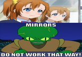 MIRRORS DO NOT WORK THAT WAY