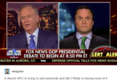 A Skyrim NPC is trying to sell sweetrolls and Bill O’Reilly is having none of it DFBATE EW ECIN PRT ELOEPMET LERT ALER 6:35 MT EATER IN AURORA, CO NC DEFENSE OFFICIAL TELLS FOX NEWS RUSSIA wregular A Skyrim NPC is trying to sell sweetrolls and Bill O'Reilly is having none of it
