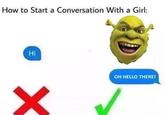 Shrek is love, Shrek knows how to start a conversation with a girl How to Start a Conversation With a Girl: Hi OH HELLO THERE!