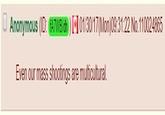 Anonymous (ID: (ATWBaD)1.101/30/17(Mon)09:31:22 No.110024865 Even our mass shootings are multicultural.