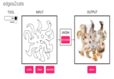 edges2cats TOOL INPUT OUTPUT line eraser。 pix2pix process undo clearrandom save