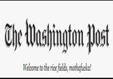 The lWashington post Welcome to the rice fields, m---------!