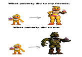 What puberty did to my friends. What puberty did to me.