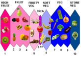 FRUIT FRUITY SOFT VEG HIGH FRUIT STONE VEG VEG VEG FREG 5 1/2 2 3 4 7 89 5 6 10