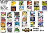 Scenario: You've just gotten your own digivice and became a digidestined! According to your birthday, you'll be teamed up with a Rookie level Digimon with a certain personality. What will fate have in store for you?

You Digimon partner is a.........

Month = Personality Of Your Partner:

January - Intelligent
February - Sarcastic
March - Cowardly
April - Lazy
May - Brave
June - Gloomy
July - Tsundere
August - Dim-Witted
September - Stoic
October - Adorkable
November - Perverted
December - Cheerful

Day = Species Of Your Partner:

1.Agumon
2.Wormmon
3.Floramon
4.Tapirmon
5.Syakomon
6.Guilmon
7.Gabumon
8.Mushroomon
9.Armadillomon
10.Gazimon
11.Palmon
12.Hawkmon
13.Hagurumon
14.Renamon
15.Candlemon
16.Gomamon
17.Elecmon
18.Terriermon
19.Gaomon
20.Tentomon
21.Gotsumon
22.Biyomon
23.Gizamon
24.Impmon
25.Veemon
26.Salamon
27.Kunemon
28.Otamamon
29.Patamon
30.Crabmon
31.Betamon