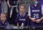 FLAST 34 NORTHWESTERN ORTHUESTERN it NORTHNESTERS 52 OONZAGA 632ND 7:36