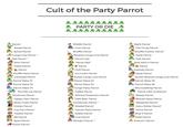 Cult of the Party Parrot PARTY OR DIE Middle Parrot Goth Parrot Shuffle Parrot Reverse Conga Line Parrot Parrot Cop Parrot Right Parrot Aussie Parrot Old Timey Parrot Shuffle Further Parrot Bored Parrot Conga Line Parrot* Sad Parrot Party Parrot Fast Parrot Parrot Dacd Slow Parrot Fiesta Parrot Parrot Deal With It Parrot Parrot Chill Parrot Ice Cream Parrot Aussie Conga Line Parrot Parrot Wave (2) Parrot Wave (5) Parrot lody Parrot Sassy Parrot Aussie Reverse Conga Line Parrot Parrot Wave (3) Parrot Wave (6) Moonwalking Parrot Shuffle Party Parrot Confused Parrot Parrot Wave (1) Parrot Wave (4) Parrot Wave (7) Conga Party Parrot Coffee Parrot Witness Protection Parrot Dark Beer Parrot Thumbs Up Parrot Parrot with mustache Christmas Parrot Sleepy Parrot Blonde Sassy Parrot Happy Hour Parrot Blues Clues Parrot Orioles Parrot Guy Fieri Parrot" Triplets Parrot Ski Parrot Nyan Parrot Gentleman Parrot Dreidel Parrot Upvote Party Parrot Stable Parrot" Love Parrot Margarita Parrot Harry Potter Parrot" Twins Parrot Ship It Parrot Halal Parrot Wendy's Parrot* Popcorn Parrot HD Donut Parrot