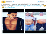 Ludacris @Ludacris Follow I thought I told y'all NOBODY F----- wit me! Stop trying! #abchallenge #chestchallenge #vitamind