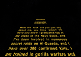A NEW HOPE Whar the fuek did you iustsay about me, you little bitchRV have you know I graduated top o my class in the Navy Seals, and 've been invoIved in numerous and secret raids on AI-Quaeda, have over 300 confirmed Kills. am trained in gorilla warfare and