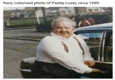Rare, colorised photo of Paddy Losty, circa 1980