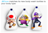 .@Dove matches its new body wash bottles to your body type