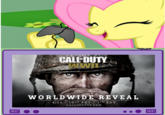Looks like little Fluttershy right here wants to play Call of Duty: WWII! Coming soon to a console near you!
