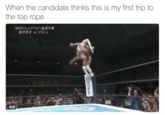 When the candidate thinks this is my first trip to the top rope IWGPジュニアヘビー級選手権 飯伏幸太vsリコシェ GIF