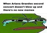 When Ariana Grandes second concert doesn't blw up and there's no new memes