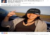 Mark Zuckerberg with Priscilla Chan in 9 Bangor, Maine. May 20 at 4:12pm . Bangor, ME . ﹀ Priscilla got a new hat. ZONG EGG Juanma Salazar and 244K others 8.8K Comments 2.2K Shares