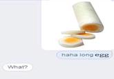 haha long egg What?