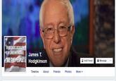 DEMOCRATIC SOCIALISM EDIN3WORDS: James T. WETHEPEOPLE Hodgkinson Add Friend Message nce 1776 Timeline About Friends Photos More ▼