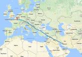 Baltic SeaEstoni Latvia Moscow MockBa North Sea Denmark Lithuanià United Kingdom Ireland Belarus Netherlands ☆S Poland Astan ACTat Germany -lum Czechia GASM Plongée Reims O Ukraine Slovakia Kazakhstan ia Moldova Hunga France Romania Croatia Italy 1,123 h 5,528 km Barcelona @Rome Georgia Uzbekistan ran Portugal Madrid Spain Tyrrhenian Sea Azerbaijan Greece Turkey Turkmenistan Tajikist Syr Mediterranean Sea /Tunisia Lebañon Afghanistan Ira Morocco Israel Iran ordan Pakistan Gachi Algeria Libya Egypt n Gulf Riyadh estern ahar United Arab Mecca Saudi Arabia Emirates aso Mauritania man Mu Mali Niger