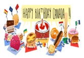 HAPPY BIRTHDAY CAN 사 0 Parry Sound 150th anniversary of Canada text product