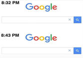 a Google 8:32 PM 8:43 PM Google