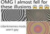 OMG I almost fell for these illusions r/dankmemes mods aren't gay