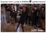 Scenes from Lorde's #VMAs performance Seinfeld hulu GIF
