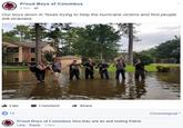Proud Boys of Columbus 2 hrs- Our boys down in Texas trying to help the hurricane victims and find people still stranded Like -Comment →Share Chronological Proud Boys of Columbus Also they are an anti looting Patrol. Like Reply 2 hrs