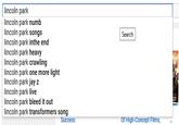 lincoln parlk lincoln park numb lincoln park songs lincoln park inthe end lincoln park heavy lincoln park crawling lincoln park one more light lincoln park jay z lincoln park live lincoln park bleed it out incoln park transformers song Search 21 Success Of High-Concept Films,