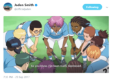Jaden Smith * Following @officialjaden As you know, I've been really depressed, 7:35 PM -25 Sep 2017