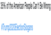 35% of the American People Can't Be Wrong #Trump2020ElectionSlogans