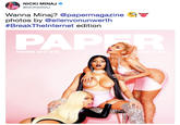 NICKI MINAJ @NICKIMINAJ Wanna Minaj? @papermagazine 9T photos by @ellenvonunwerth #BreakThe|nternet edition WINTER Nicki Minaj text undergarment lingerie