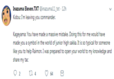 Inazuma Eleven.TXT @inazuma11_txt 12h Kidou: I'm leaving you commander. Kageyama: You have made a massive mistake. Doing this for me would have like you to help Raimon. I was prepared to open your world to my knowledge and share my tac