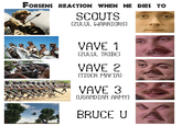 FORSENSREACTION WHEN HE DIES TO SCOUTS (ZULUL WARRIORS) VAVE 1 (ZULUL TRIBE) VAVE TIGER MAFIA) (UGANDIAN ARMY) BRUCE U
