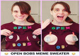 The open bobs meme sweater by Davison of DavisonVideo.