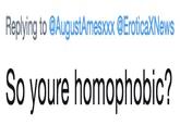 Replying to @AugustAmesxxx @EroticaXNews So youre homophobic?