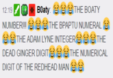 E3帅囲B0aty 12:19 NUMBER!"忿忿忿THE BPAPTU NUMERAL DEAD GINGER DIGITS THE NUMERICAL THE ADAM LYNE INTEGERS 忿忿THE DIGIT OF THE REDHEAD MANAS、