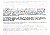 here's a list of popularlcommon users who are aphobes so those of us who don't want to platform them can avoid them or in other words, I see these guys casually on posts a lot and want you all who are reblogging them to know they are aphobes (and some of them have done worse yet, such as abuse, r--- apologism, transphobia, being anti sj, racism, etc) editl Because this is a clusterfuck, breakin people's browsers, etc, l've removéd the lis and am currently trying to decide what to do with it, It's possíble it will be reduced only to aphobes who have done other things, with the "full' list available on request (fo earnest askers, off-anon) editl fun fact: I am trans and queer!! thanks or the misgenderina, misidentifving, threats constant use of misoavnistic slúrs, and suicide bait! (will exclusionists ever stop misgendering inclusionists and calling them the b-slur? the world may never know) [edit Honestly this has now become just a general list of aphobes for people to block, not necessarily specifically of people I "see a lof that people don't know about. So with that in mind, here's an extension that lets you block a list of people at once. (edit: link fixed, sorry!) Unfortunately, it's only for Google Chrome and I'm not sure if there are other versions out there for other browsers [edit] Other block lists to take note of: P--- apologist list and list of other s----- inclusionists, list of anti-sj, anti-feminists, terfs, truscum, and their apologists
