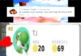 Are you serious Nintendo? TJ "Henry" Yoshi 6 months ago an a press is an a press. You can't say its only a half Reply . lá 퀴 12