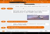 순 C 11 9890' 10:07 PM K- Conversation with ( Hey, are you still selling the wii u? Yea Would you be willing to come down on the price, to $220? For the difference, I can offer you this: $220 and a meme? Yep. Although it doesn't sound as good like that. IlIl admit it did make me laugh. Yea I'll do $220 1 min ype an SMS message SMS K-